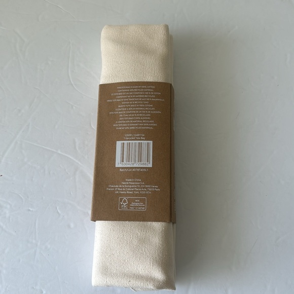 Nespresso Upcycled Canvas Tote Bag Cream - Picture 4 of 10